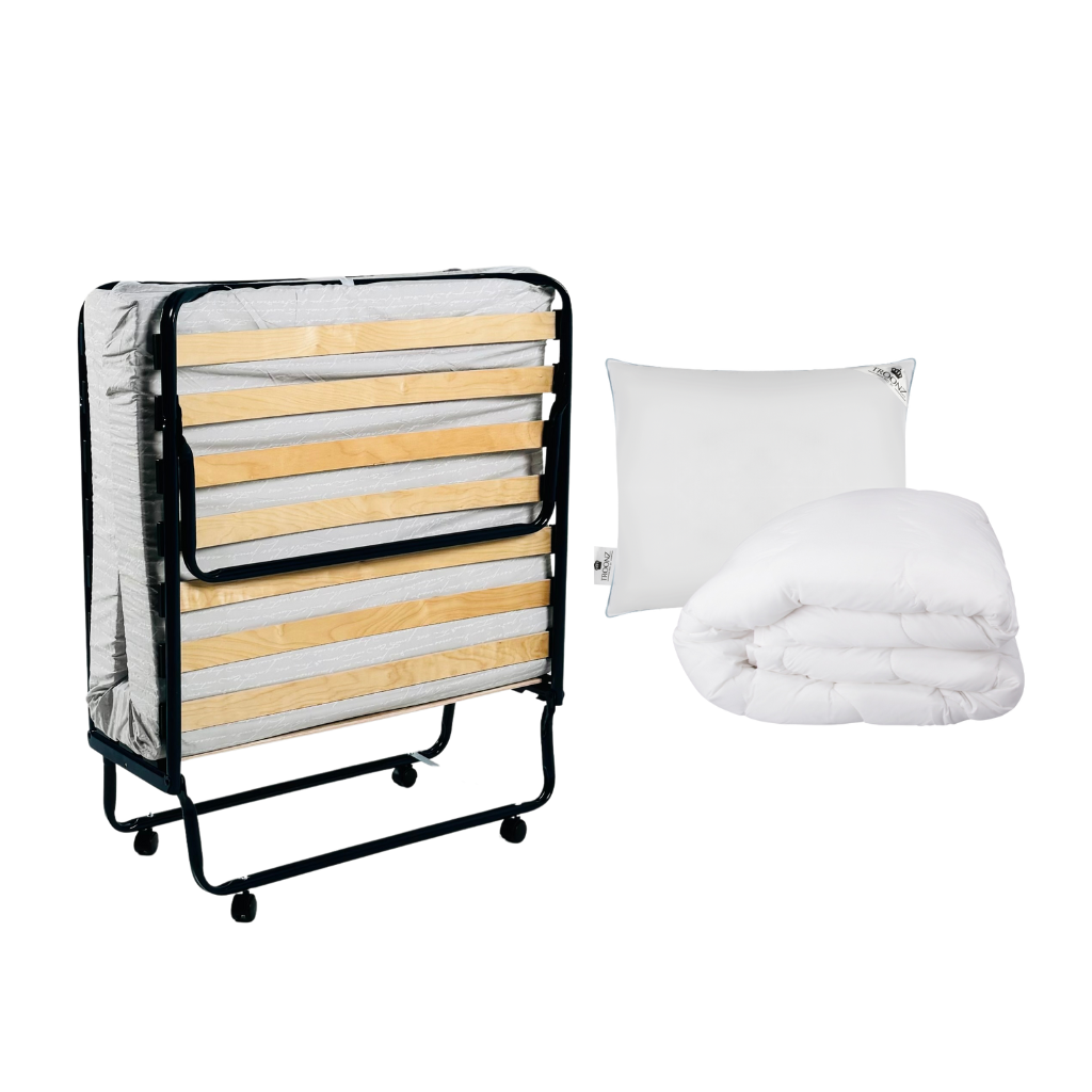 Troonz Slaapset One Deluxe - Opklapbed One Deluxe + Hoofdkussen Portofino + Portofino 4 seizoenen Dekbed 140x200
