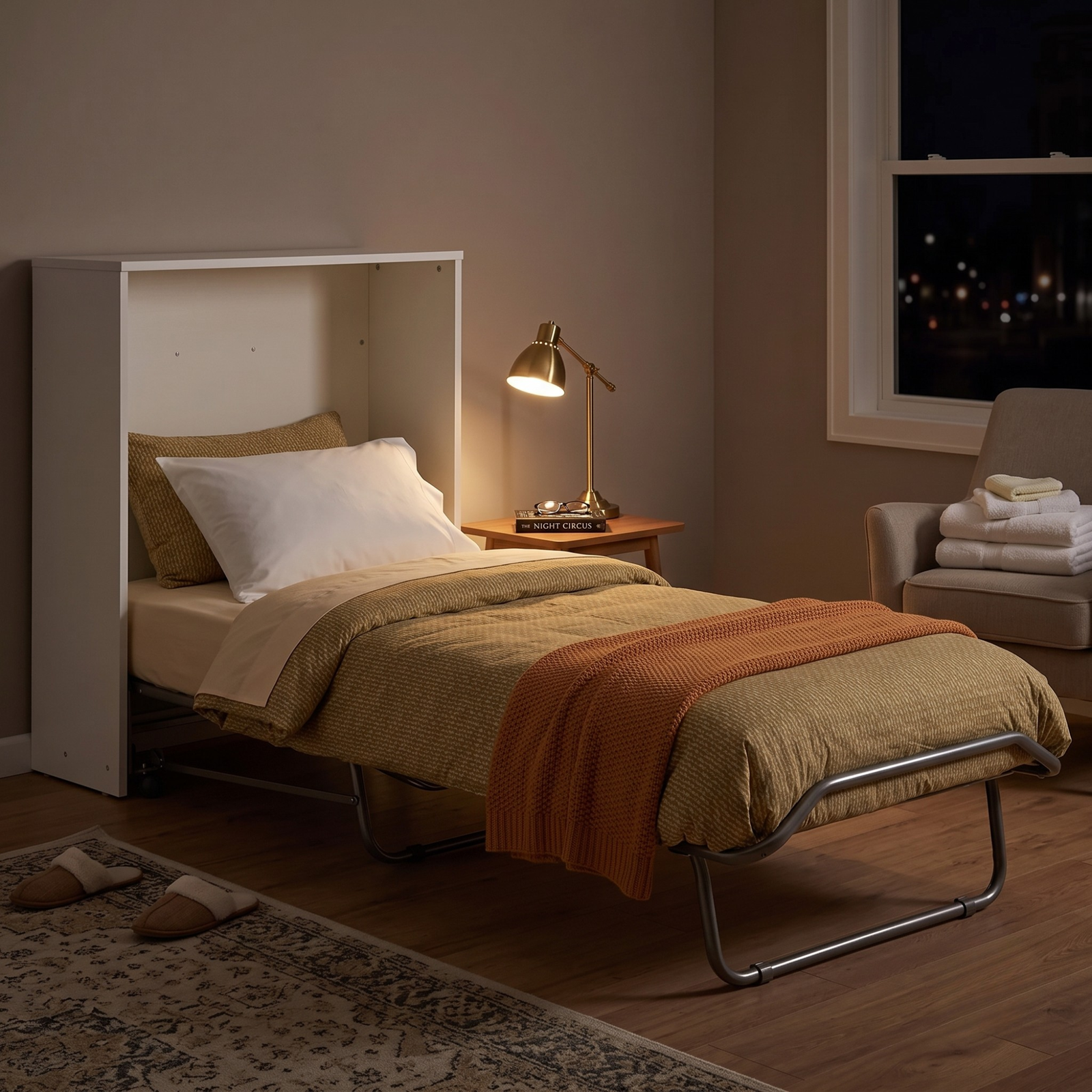 En dan staat er ineens een bed.